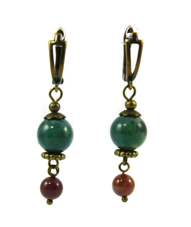 Earrings "Magic of the forest" Jasper