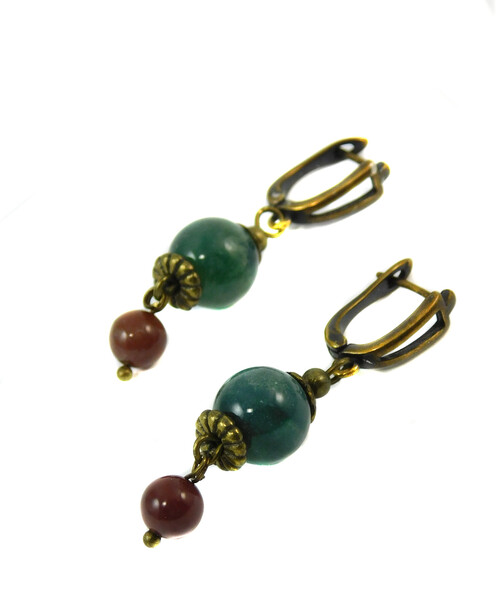 Earrings "Magic of the forest" Jasper