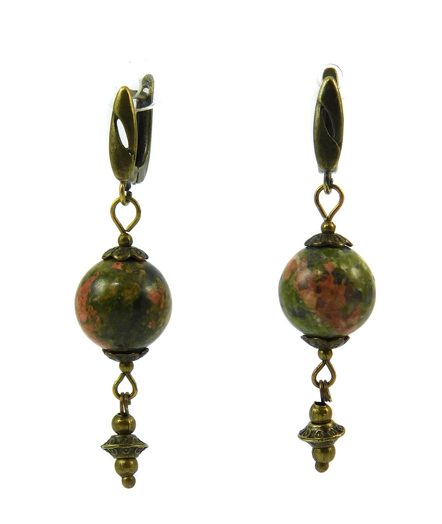 Earrings "Magic of the forest" Jasper