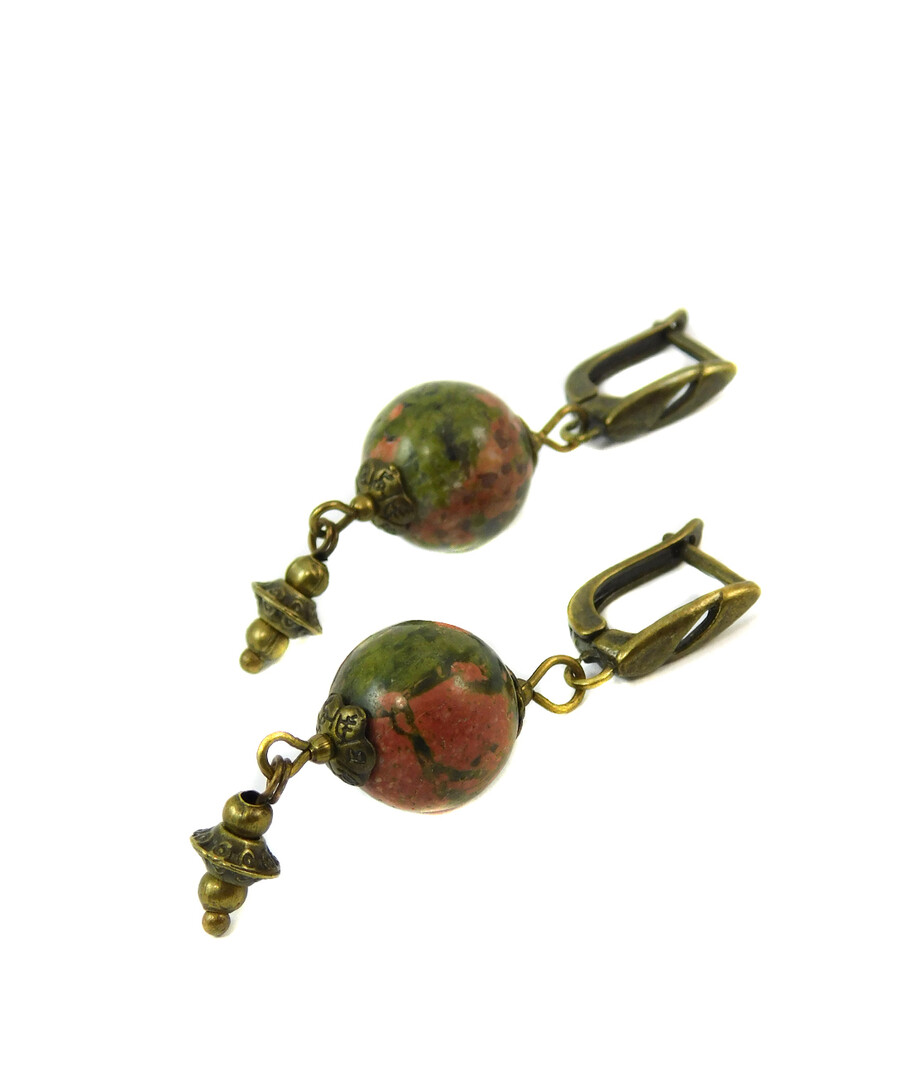 Earrings "Magic of the forest" Jasper