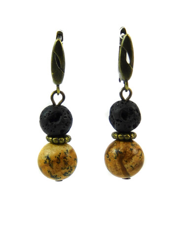 Earrings "Magic of the forest" Jasper