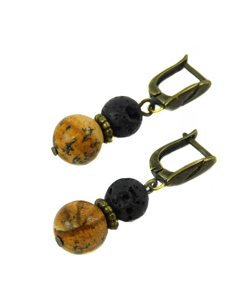 Earrings "Magic of the forest" Jasper