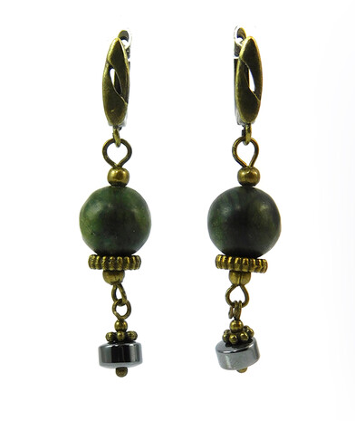 Earrings "Magic of the forest" Jasper