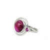 Agate ring 18х20мм, silver