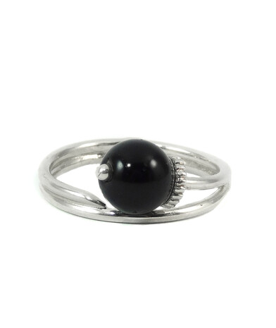 Agate ring 18х20мм, silver