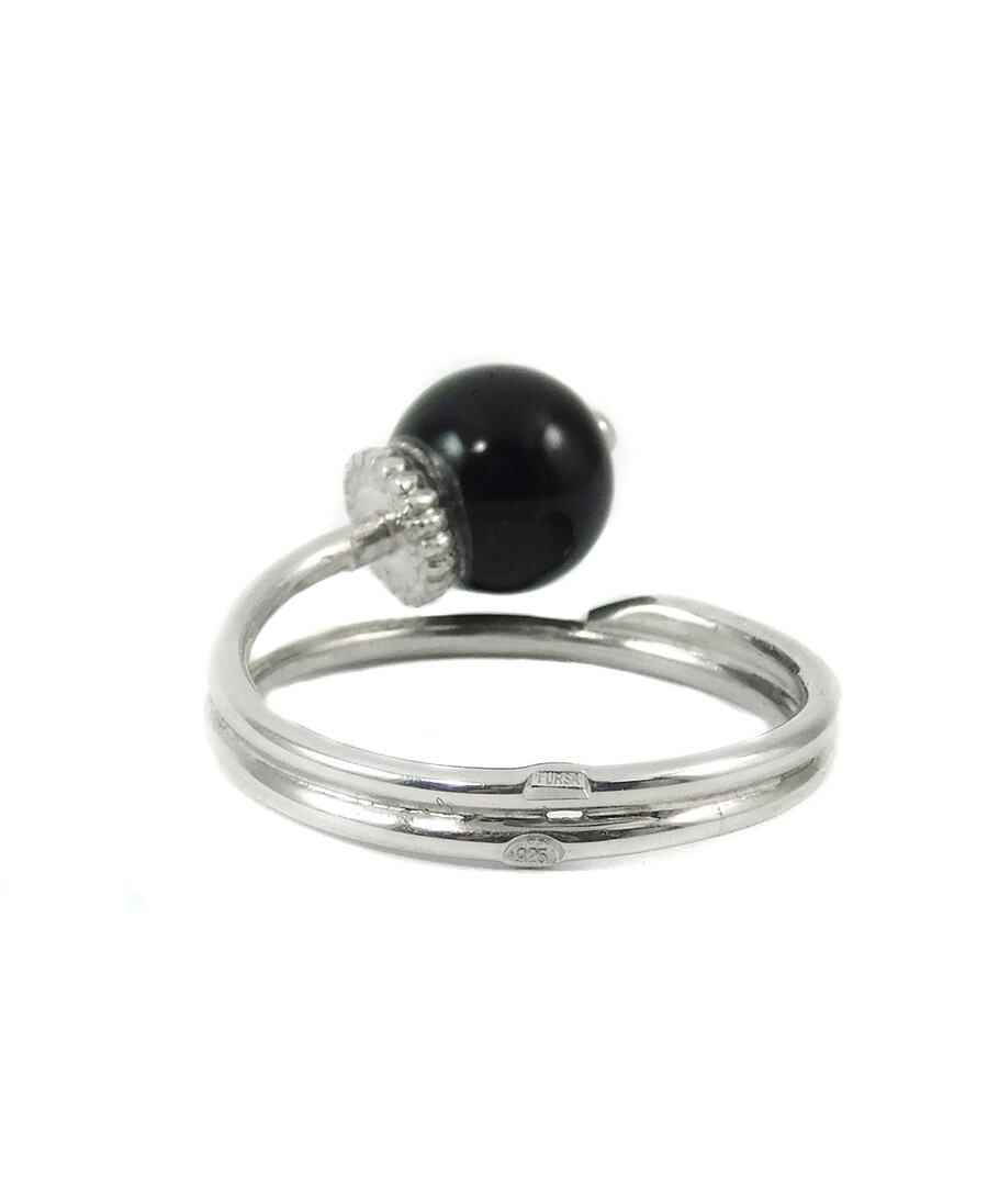 Agate ring 18х20мм, silver