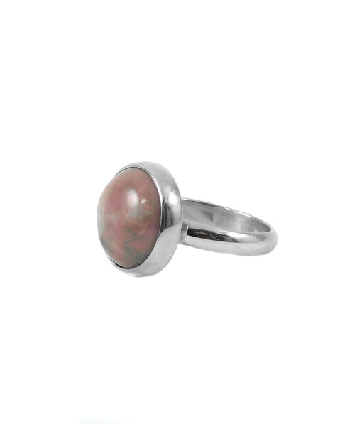 Agate ring 18х20мм, silver