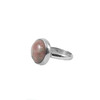 Agate ring 18х20мм, silver