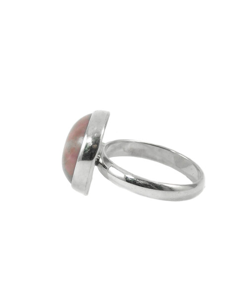 Agate ring 18х20мм, silver