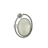 Agate ring 18х20мм, silver