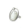 Agate ring 18х20мм, silver