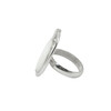 Agate ring 18х20мм, silver