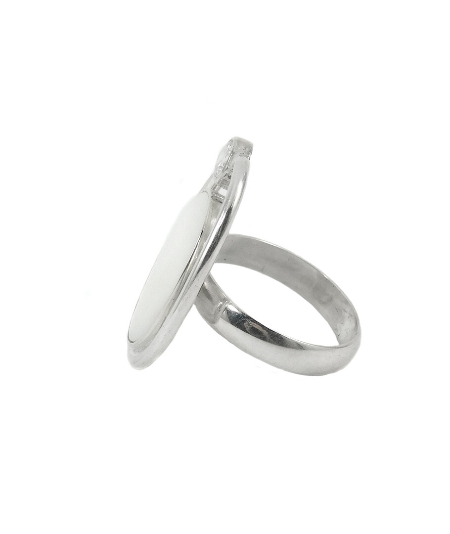 Agate ring 18х20мм, silver