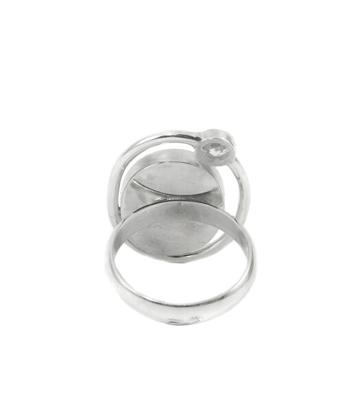 Agate ring 18х20мм, silver