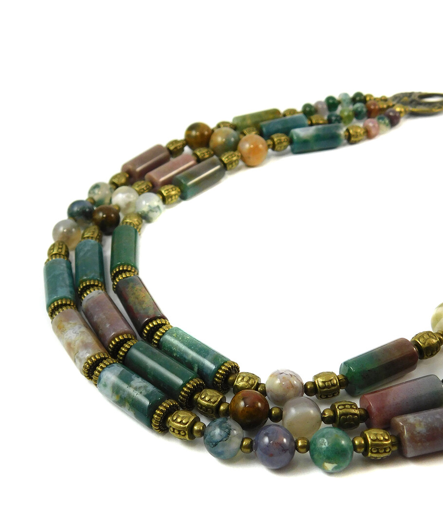 Necklace "Magic of the Forest" Jasper