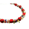 Exclusive necklace &quot;Embroidery 7&quot; Coral