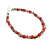 Exclusive necklace &quot;Embroidery 7&quot; Coral