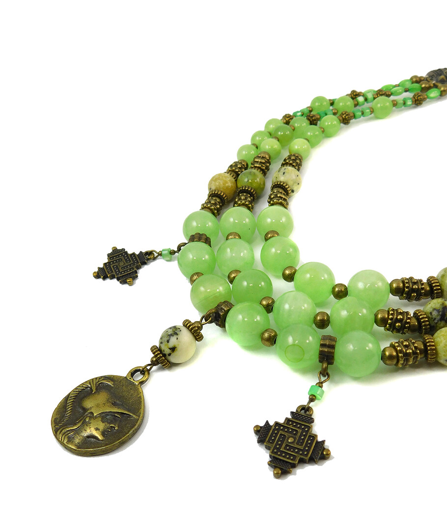 Necklace "Magic of the Forest" Jasper