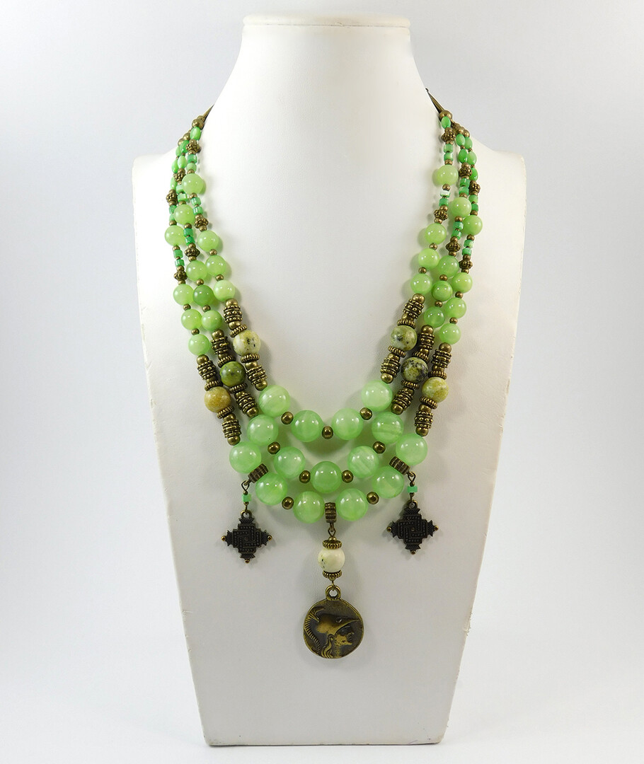 Necklace "Magic of the Forest" Jasper