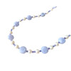 Necklace &quot;Belle&quot; Pearls, Tanzanite, Sapphire