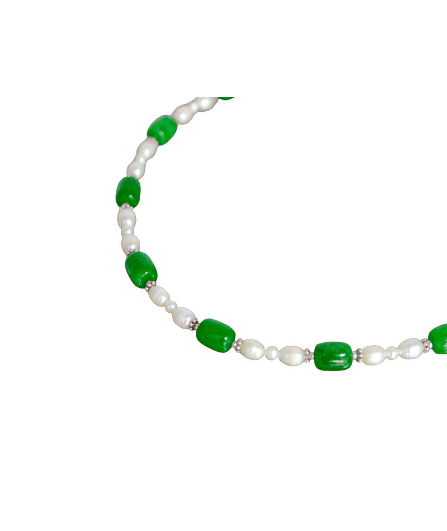 Necklace "Royal Pearls" Chrysoprase, Pearls