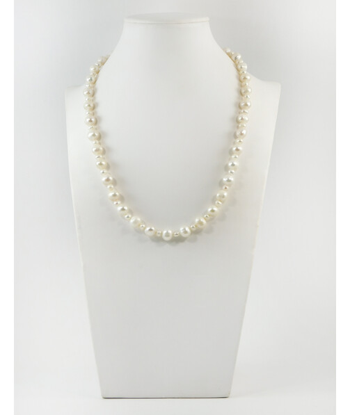 Exclusive pearl necklace, silver