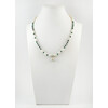 Necklace &quot;Soprano&quot; Malachite, Pearls, silver