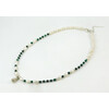 Necklace &quot;Soprano&quot; Malachite, Pearls, silver