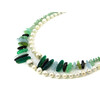 Necklace &quot;Olya&quot; Pearls, Jade