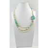 Necklace “Thebes” Amazonite, Pearls