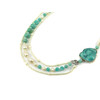 Necklace “Thebes” Amazonite, Pearls