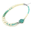 Necklace “Thebes” Amazonite, Pearls