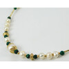 Necklace &quot;Lia&quot; Pearls, Malachite