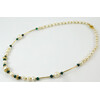 Necklace &quot;Lia&quot; Pearls, Malachite