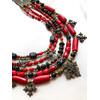 Exclusive necklace &quot;Voladarka&quot; Coral, Agate