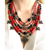 Exclusive necklace &quot;Voladarka&quot; Coral, Agate