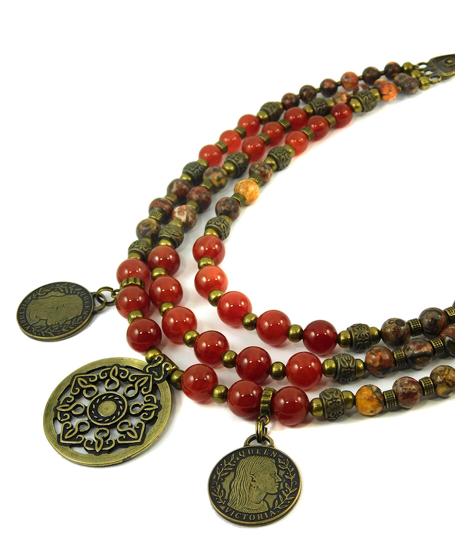 Necklace "Magic of the Forest" Jasper