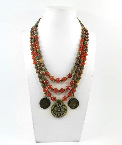 Necklace "Magic of the Forest" Jasper