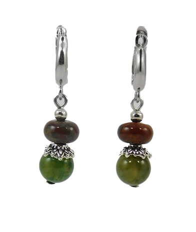 Earrings "Magic of the forest" Jasper