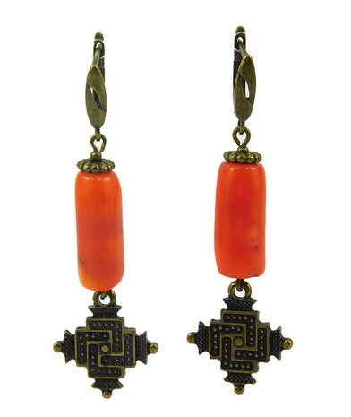 Earrings "Warmth of the Earth" Carnelian