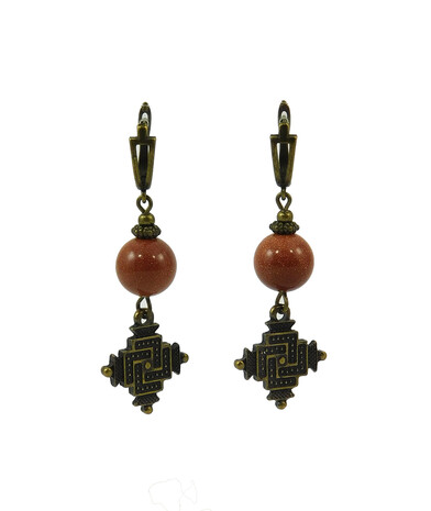 Earrings "Warmth of the Earth" Carnelian