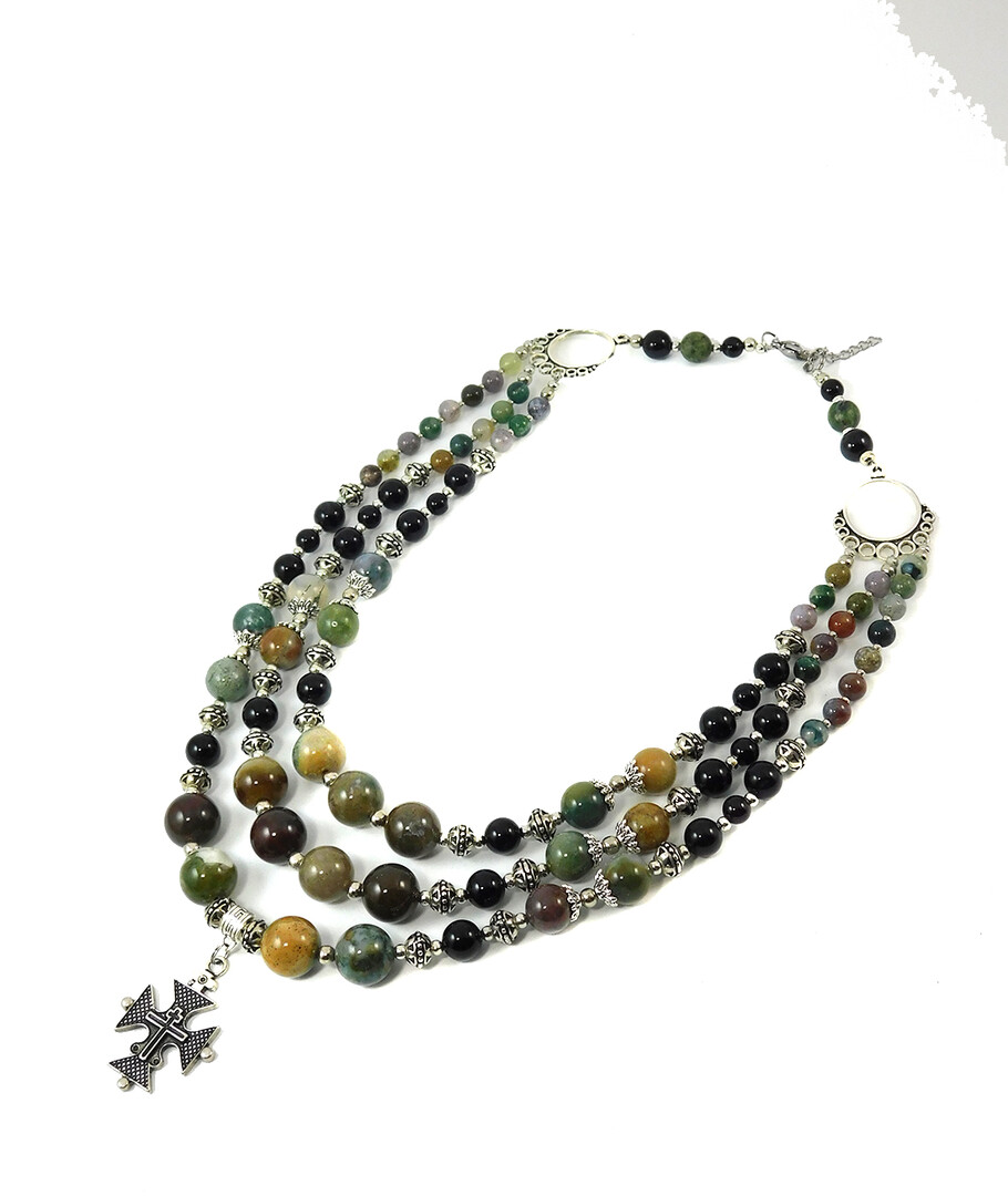 Necklace "Magic of the Forest" Jasper