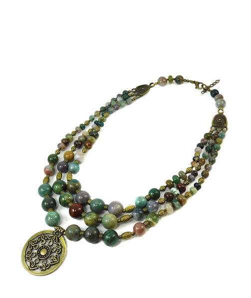 Necklace "Magic of the Forest" Jasper