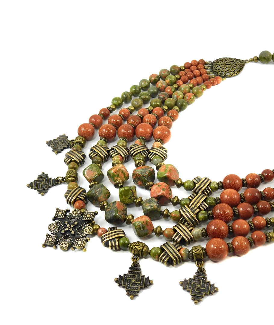 Necklace "Magic of the Forest" Jasper