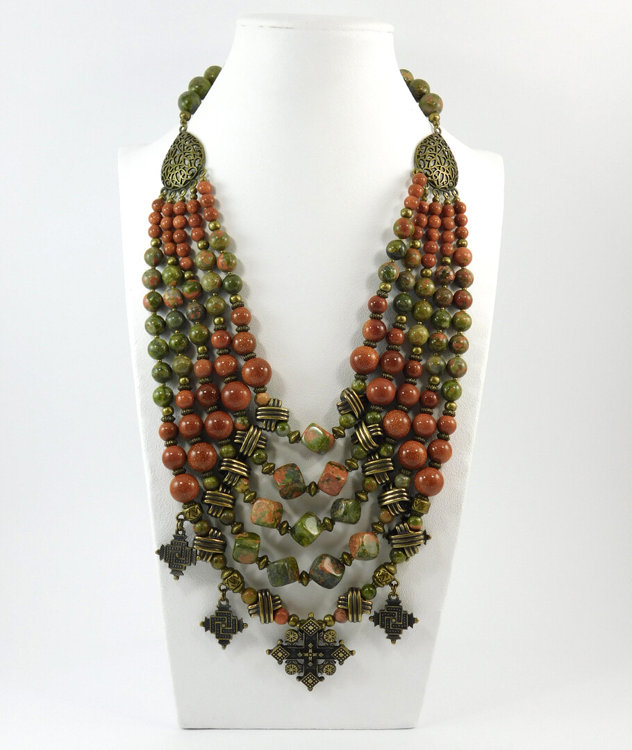 Necklace "Magic of the Forest" Jasper