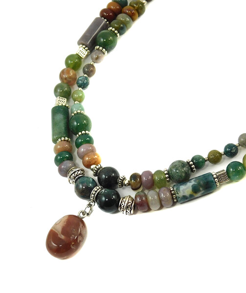 Necklace "Magic of the Forest" Jasper