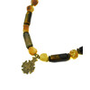 Necklace &quot;Golden Waves&quot; Amber, Hawk&#039;s Eye