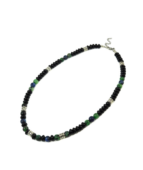 Necklace "Amulet of Thor" Agate, Sodalite, Zoisite