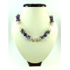 Exclusive necklace &quot;Spring Dance&quot; Rose Quartz, Amethyst (&quot;Colors&quot; Collection)