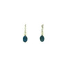 Exclusive earrings &quot;Patricia&quot; Blue jasper, Pearls